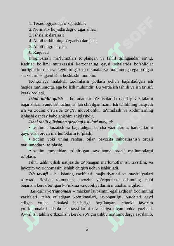 KADRLARNI ISHGA YOLLASH VA TANLASH 2