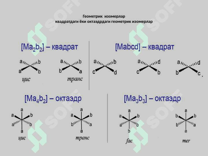 Комплекс бирикмалар изомерияси pptx 8