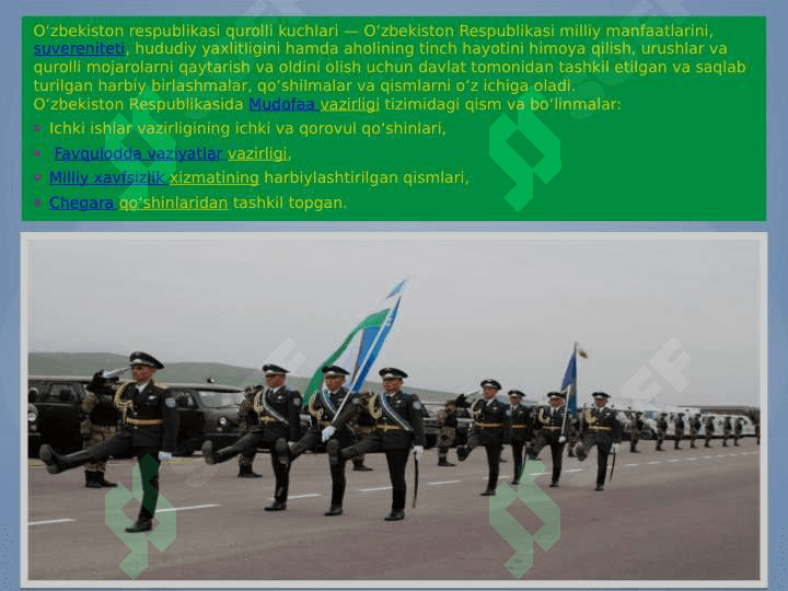 O`zbekiston Respublikasi Qurolli Kuchlari Tizimi 2