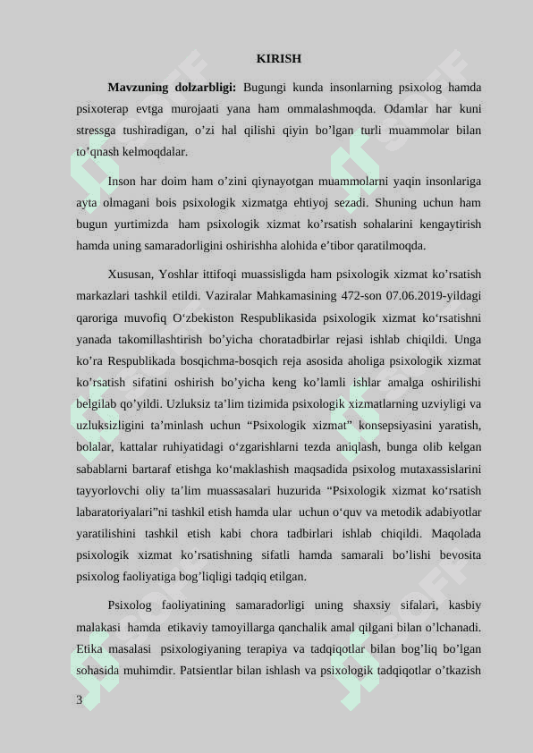 Ta’lim psixologining kasbiy faoliyati samaradorligi shartlari va mezonlari 3