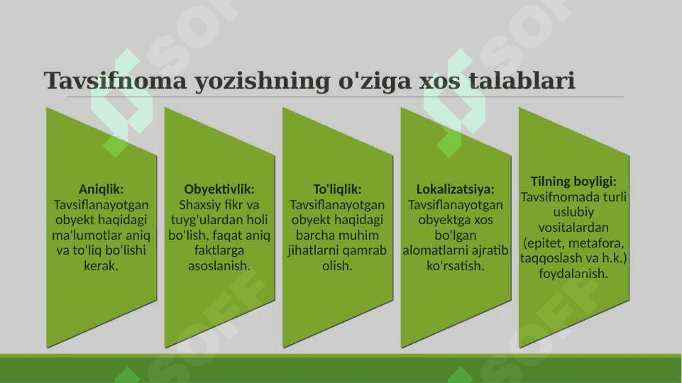 O`qituvchi nutqining janri sifatidagi xarakteristikalar .Tavsifnoma yozish mahorati .Tavsifnoma yozishning o`ziga xos talabalari . 6