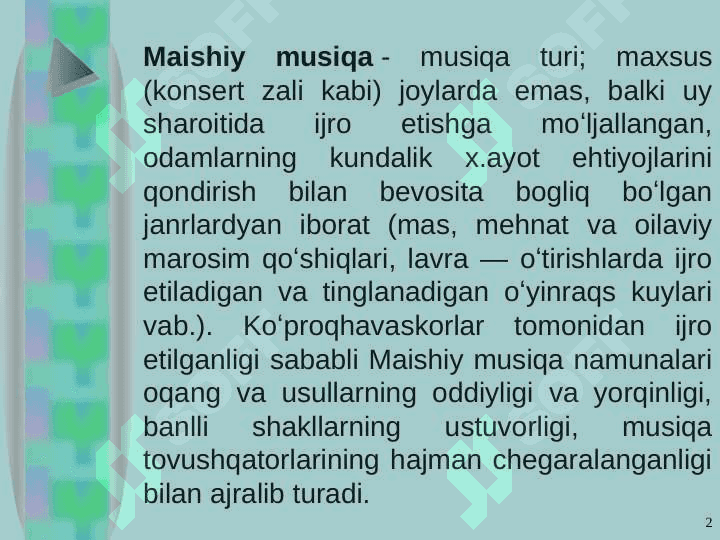 MAISHIY QO’SHIQLAR 2