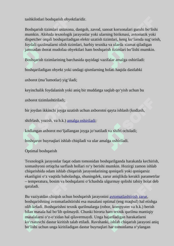 Optimal boshqarish. Teskari aloqa 4