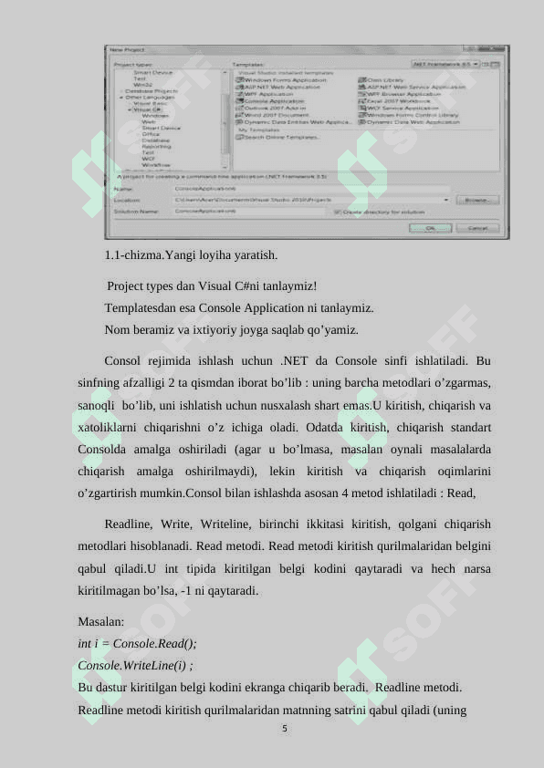 Abstrakt sinflar yaratish va ishlatish. 5