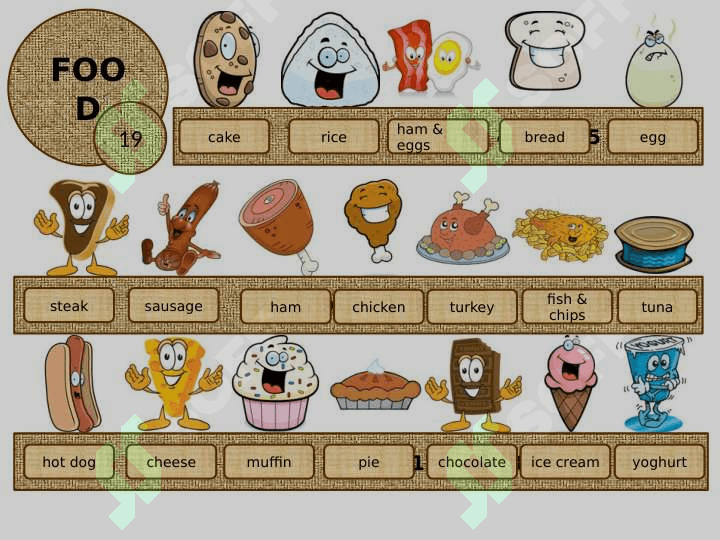 FRUIT VEGETABLES FOOD DRINKS PART I 4