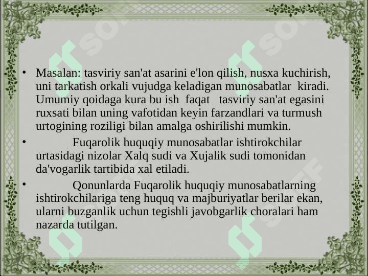Fuqarolik huquqi asoslari 7