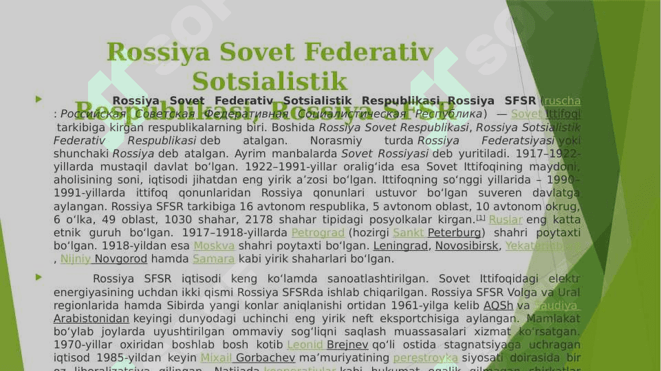 1900-1991-YILLARDA ROSSIYA DAVLATI 3
