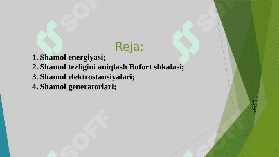 Shamol energiyasidan foydalanish 2