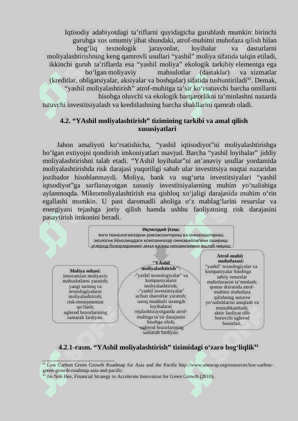 I-	“YASHIL IQTISODIYOT”GA O‘TISH JARAYONINI MOLIYALASHTIRISH 3