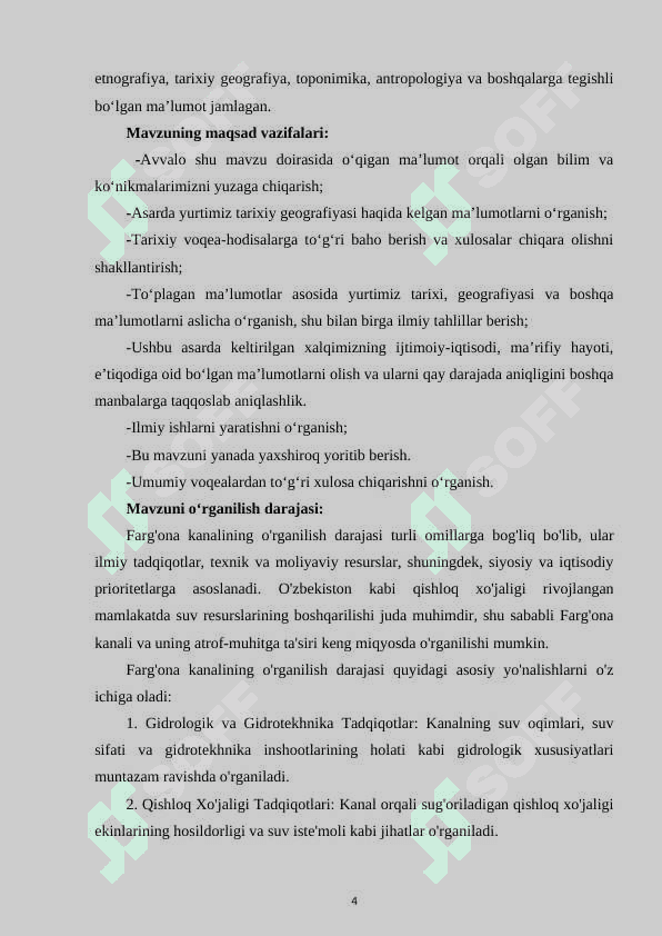 Kurs ishi Katta Farg'ona kanali 4