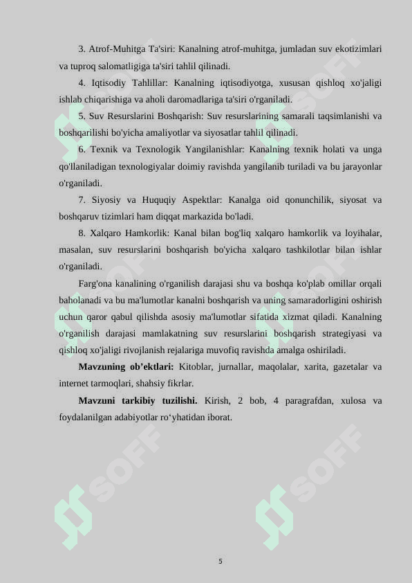 Kurs ishi Katta Farg'ona kanali 5