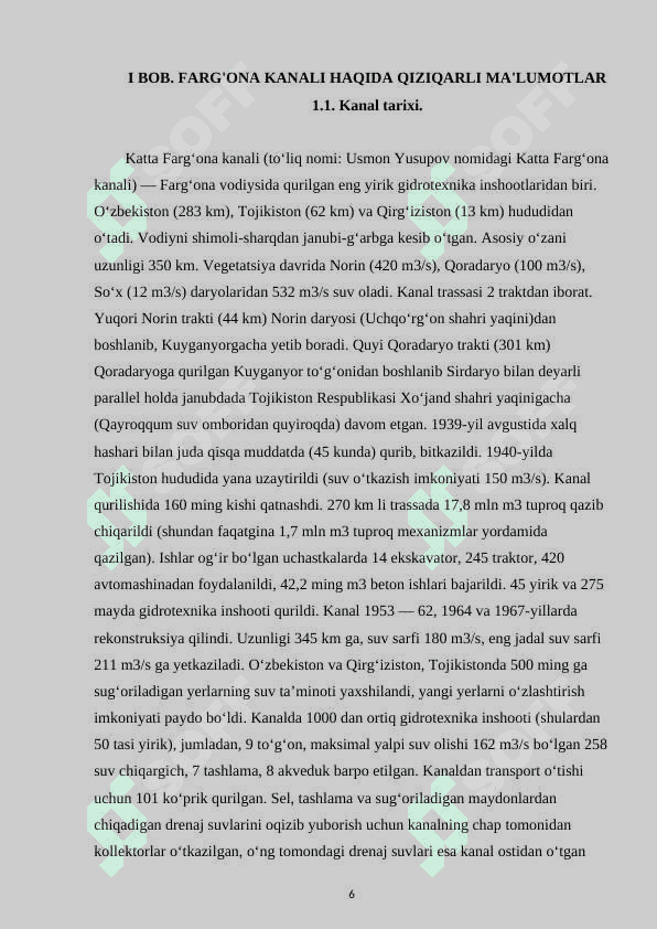 Kurs ishi Katta Farg'ona kanali 6
