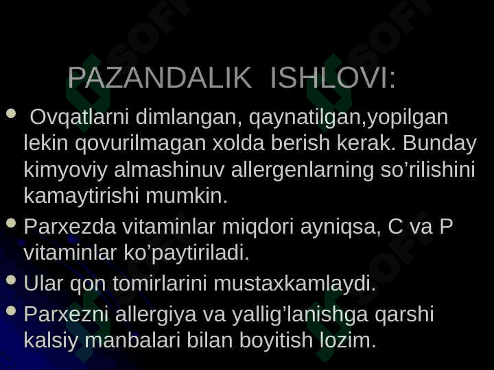 Allergik kasalliklarda davolovchi ovqatlanish  Antiallergik parxezlar 4