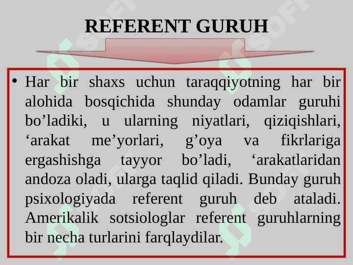 Slayd.  JAMOA VA GURUH 6