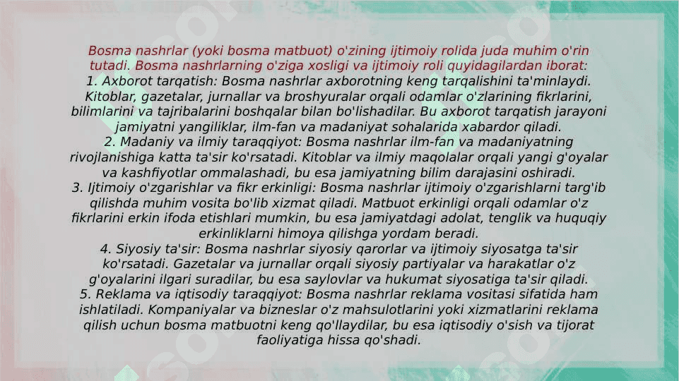 Bosma nashr The Times, New Times, Bloomberg, Sabahlar(matn va mazmun-maqsad)ni taxlil qilish 3