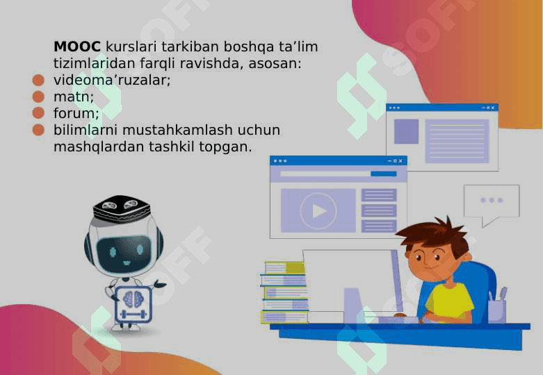 MOOC PLATFORMALARINING TURLARI VA VAZIFALARI 2