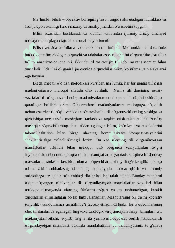 Nemis tili darslarida gapirishni o’rgatish uchun mashqlar 2