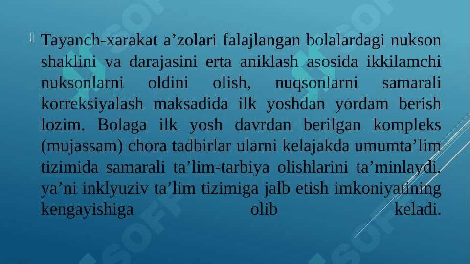 Tayanch-harakat apparati faoliyati buzilgan bolalarning klinik-psixologik-pedagogik xususiyatlari 4