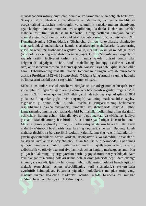 O’zbekistonda fuqarolik jamiyati institutlarining shakllanishi va rivojlanishi 4