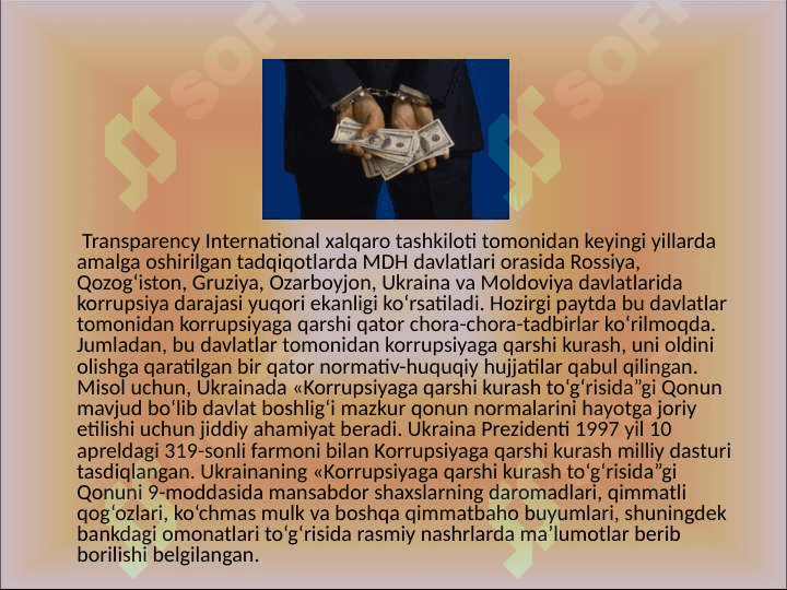 O’zbekistonda korrupsiyaga qarshi kurashish mexanizmlari 4