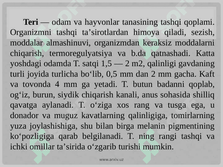 ODAMNING  TUZILISHI.. 2