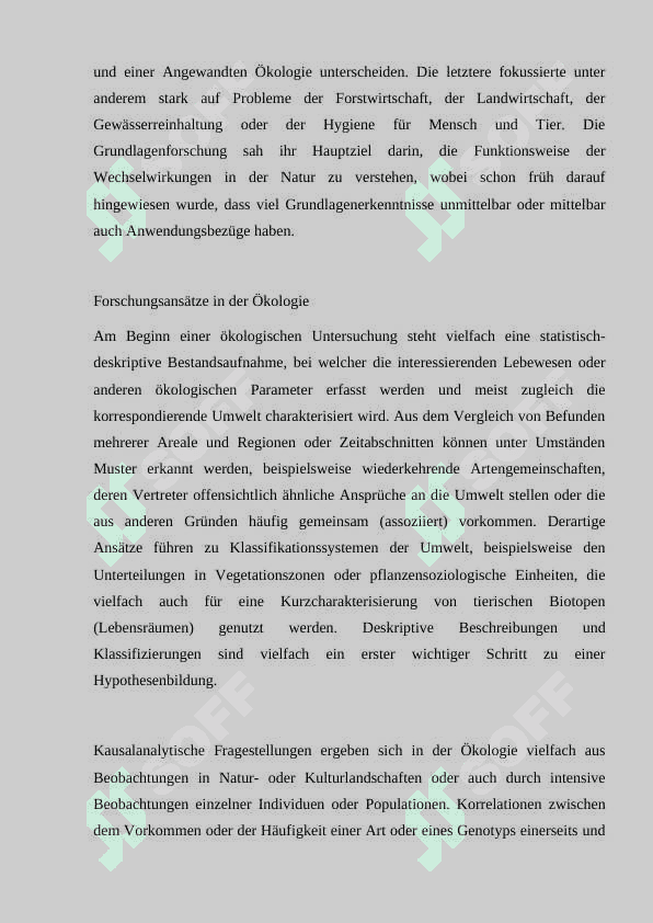 Ökologie. Ökologische organisationen 4