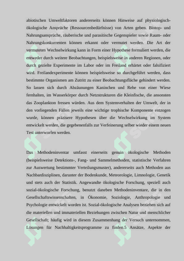Ökologie. Ökologische organisationen 5