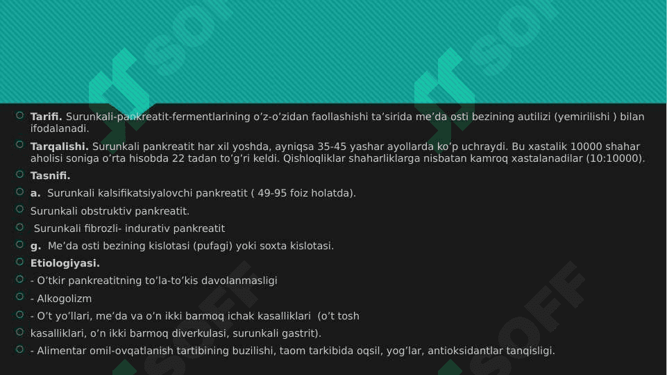 Ovqat hazm qilish sistemasi kasalliklari 4