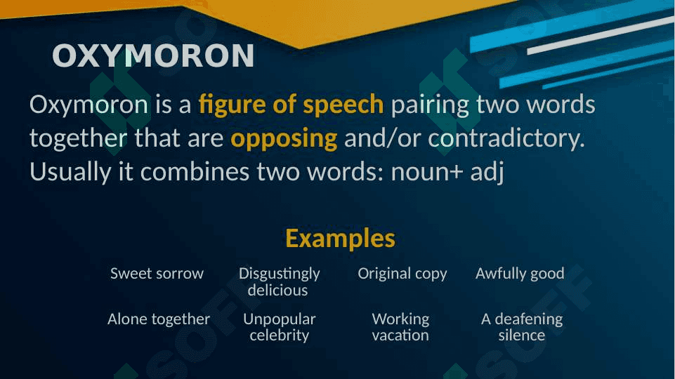 OXYMORON, HYPERBOLE, EPITHET 2