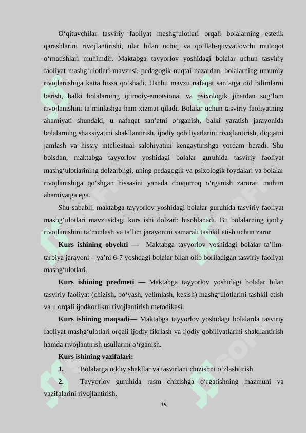 Maktabga tayyorlov yoshidagi bolalar guruhida tasviriy faoliyat mashg‘ulotlari 4