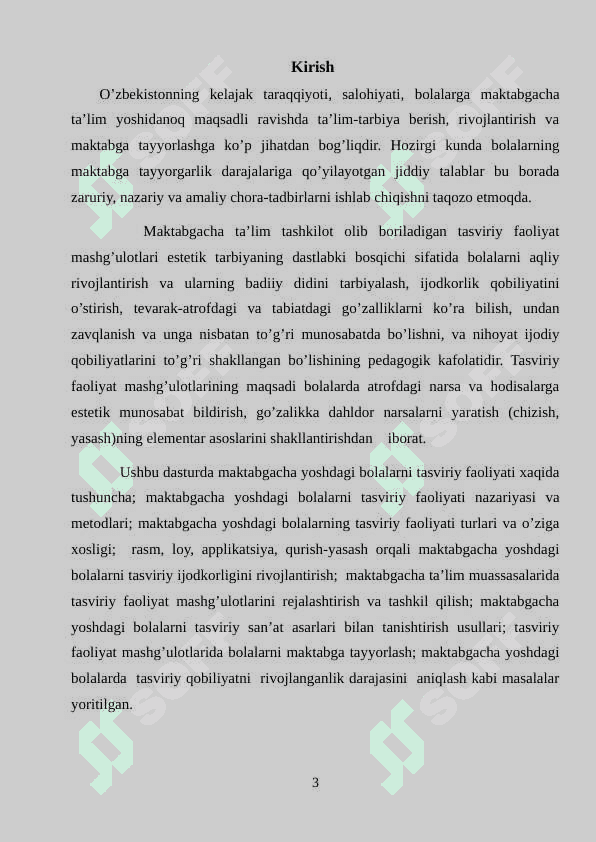 MAKTABGACHA YOSHDAGI BOLALARNI HAR TOMONLAMA RIVOJLANTIRISHDA TASVIRIY FAOLIYATING AHAMIYATI. 3