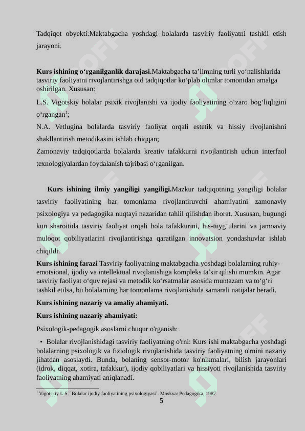 MAKTABGACHA YOSHDAGI BOLALARNI HAR TOMONLAMA RIVOJLANTIRISHDA TASVIRIY FAOLIYATING AHAMIYATI. 5