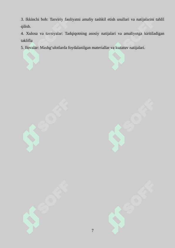 MAKTABGACHA YOSHDAGI BOLALARNI HAR TOMONLAMA RIVOJLANTIRISHDA TASVIRIY FAOLIYATING AHAMIYATI. 7