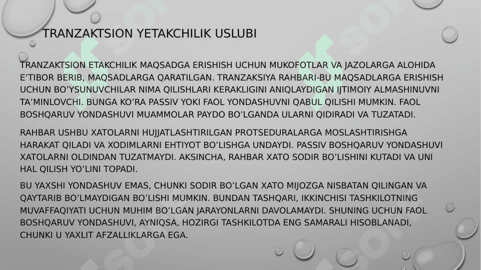 Menejment” fanidan tayyorlagan mustaqil ishi pptx 6