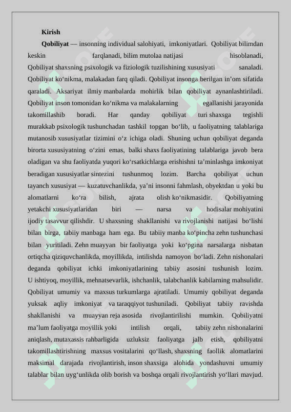 Qobiliyat va qobiliyatni rivojlanishi 2