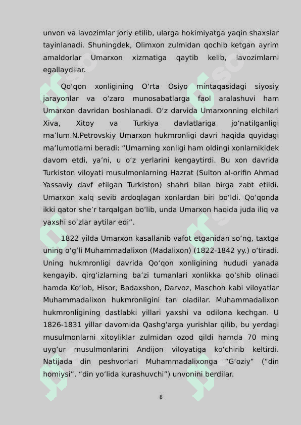 Qo`qon xonligi 8