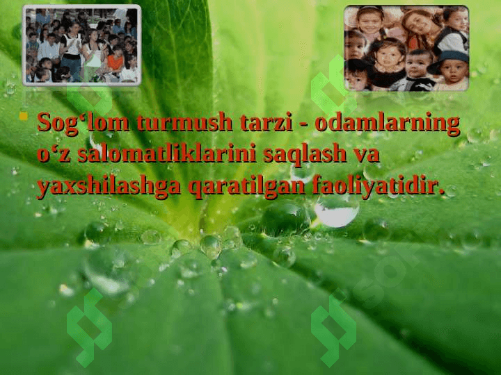 Sogʻlom turmush tarzi 2