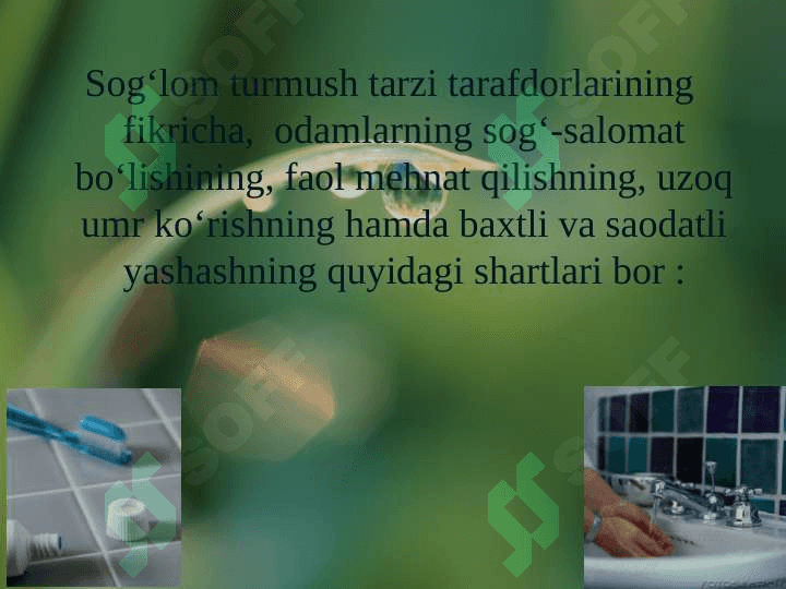 Sogʻlom turmush tarzi 5