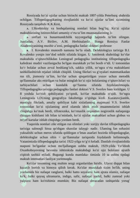 Tiflopedagogikaning rivojlanish tarixi 2