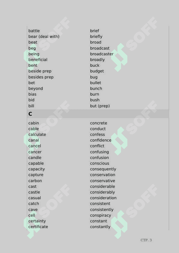 B2 CEFR Vocabulary Word List 4
