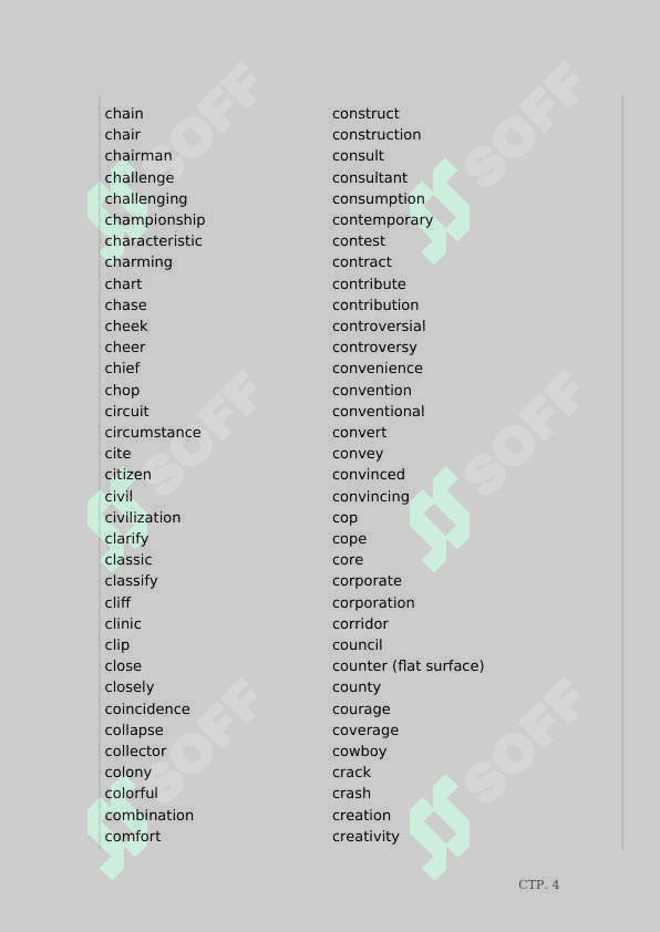B2 CEFR Vocabulary Word List 5