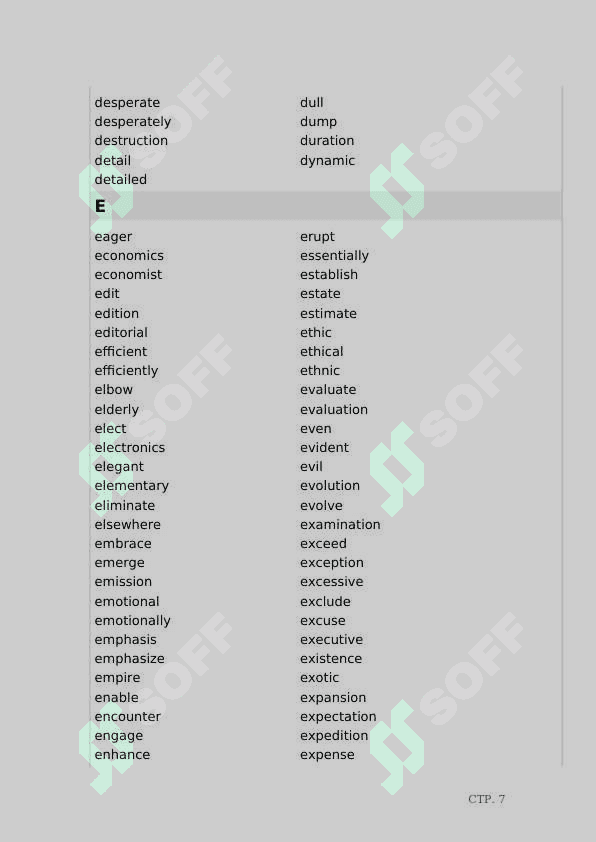 B2 CEFR Vocabulary Word List 8