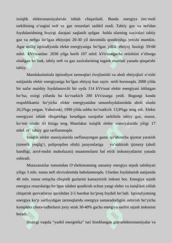 O`zbekistonda yashil energetikani rivojlantirish istiqbollari 8