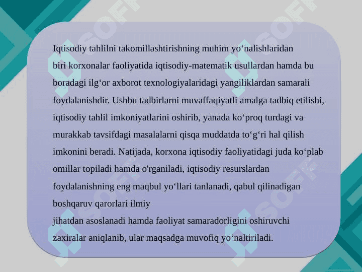 Iqtisodiy masalalarning maqbul yechimini aniqlashda matematik , dasturlash , o`yin nazariyasi va nazariy xizmat ko`rsatish usullarining qo`llanilishi 3