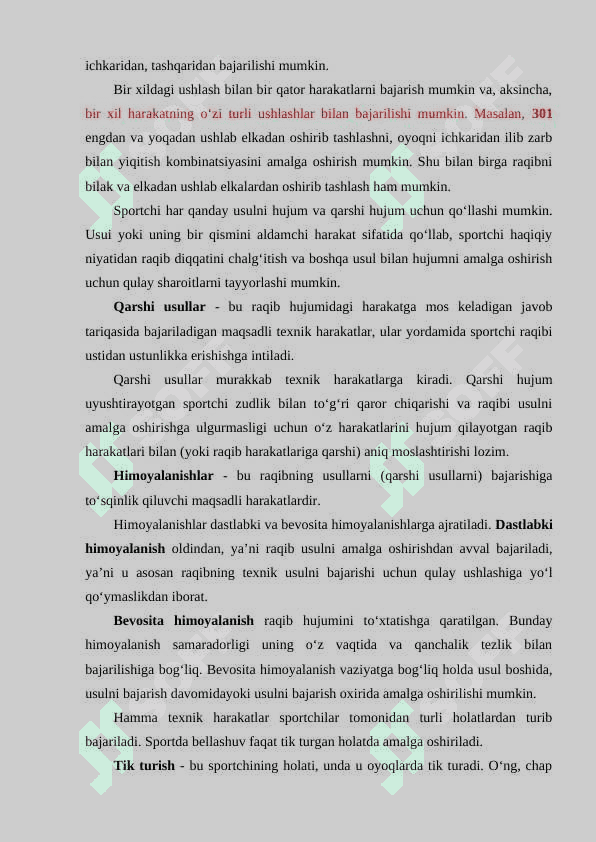 SPORT - TEXNIK MAHORAT. BERILGAN NATIJAVIYLIK UCHUN HARAKATLARNI SHAKLLANTIRISH VA TAKOMILLASHTIRISH-NING BIOMEXANIK TEXNOLOGIYALARI. 5