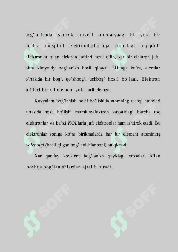 Kimyoviy bog’lanish 8