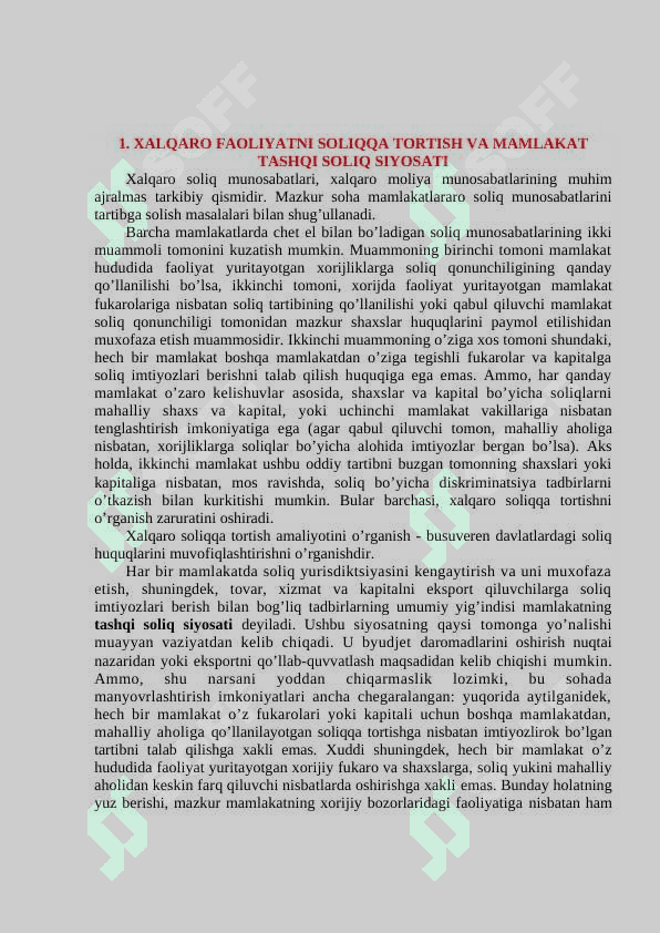 Xalqaro soliq munosabatlari 3