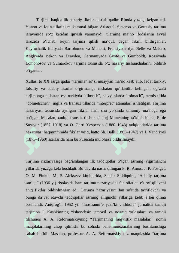 Tarjima nazariyasi fan sifatida... 2