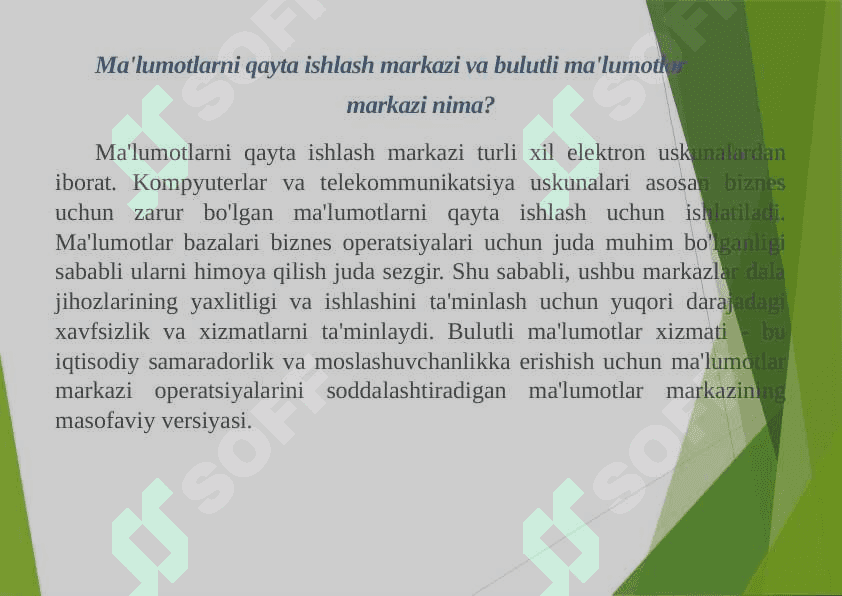 Ma'lumotlarni qayta ishlash markazlarini ish jarayonini tahlil qilish 4
