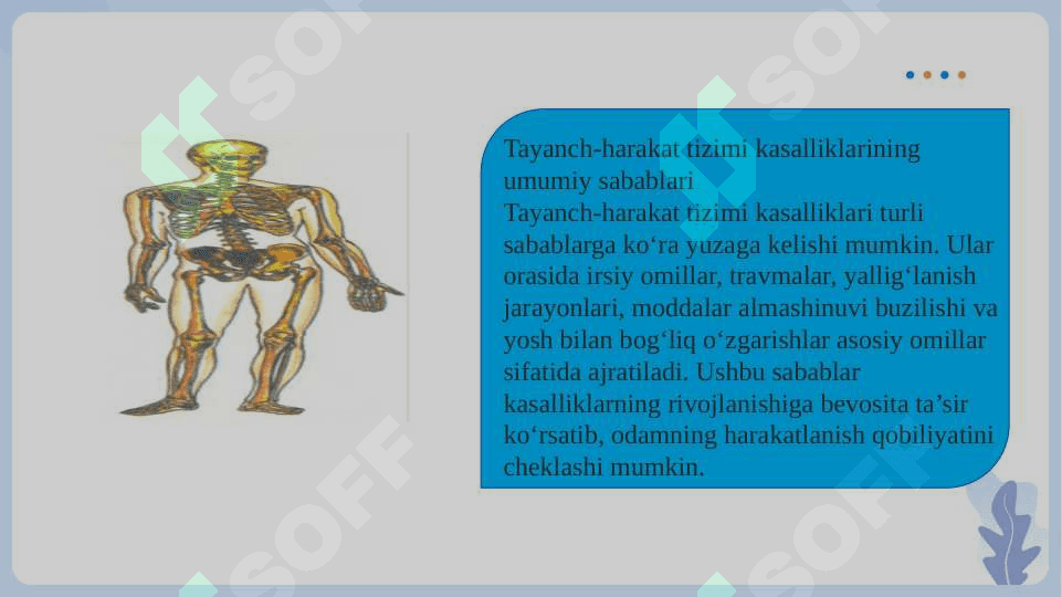 Tayanch- Harakat tizimi kasaliklari SLAYD 8